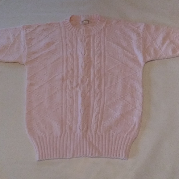 Pink Short Sleeve Sweater - Picture 2 of 8
